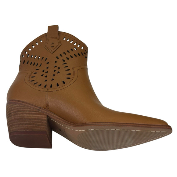 Marc Fisher Elyma Pointed Toe Western Tan Leather Booties Womens 7.5M New $199 - Picture 8 of 11